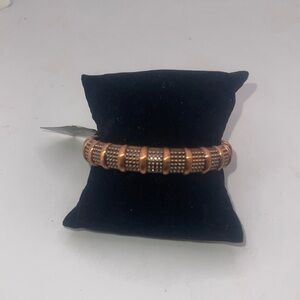 Cookie Lee Bronze tone hinged bracelet. Style 88018. NWT